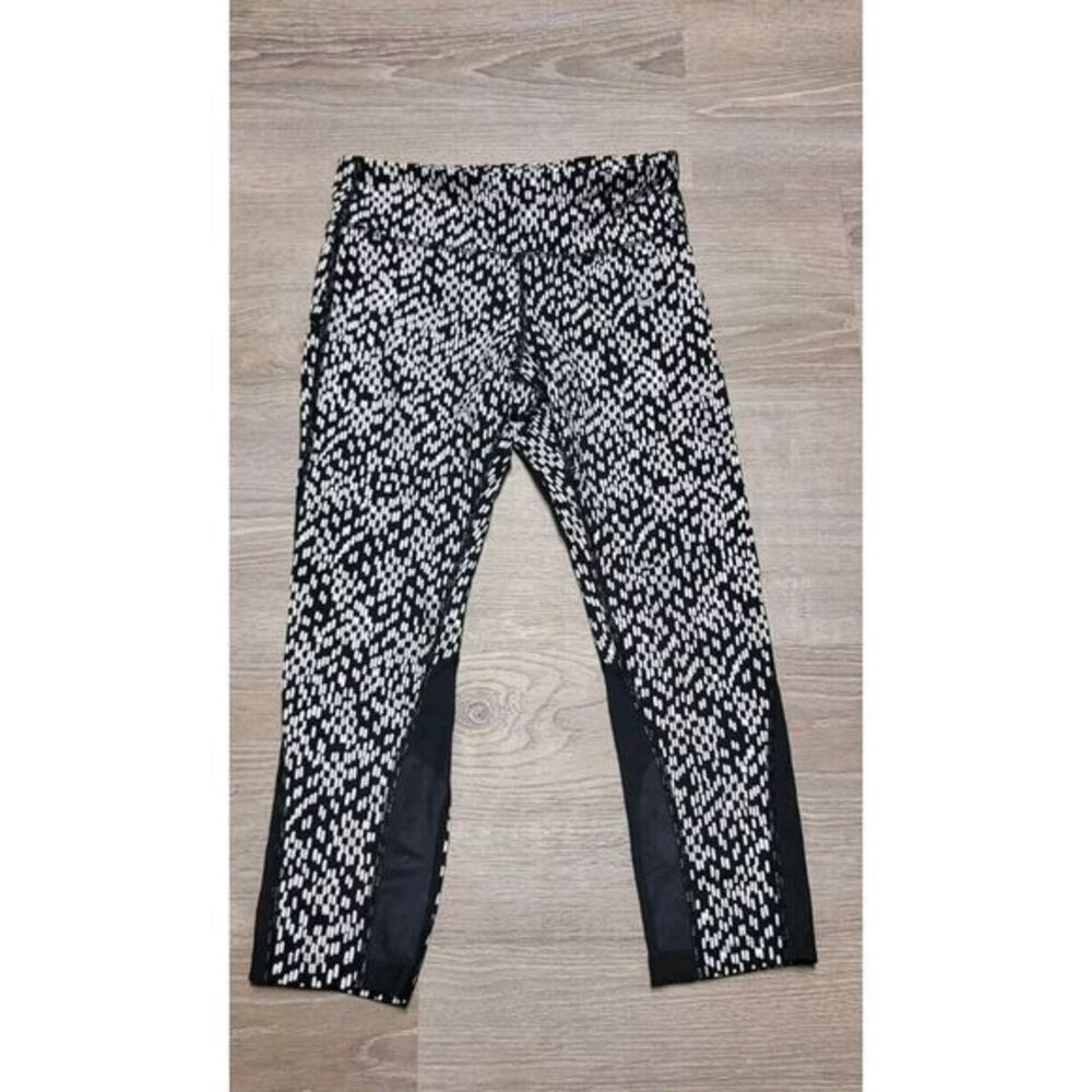 Nike‎ Dri Fit Black White Print Capri Leggings Size S